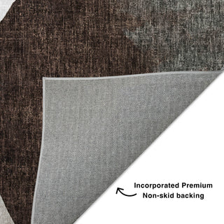 Dalyn Boca BO7 Taupe Machine Washable Area Rug Backing Image