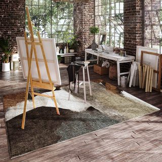 Dalyn Boca BO7 Taupe Machine Washable Area Rug Lifestyle Image Feature