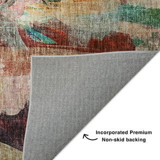 Dalyn Boca BO8 Paprika Machine Washable Area Rug Backing Image