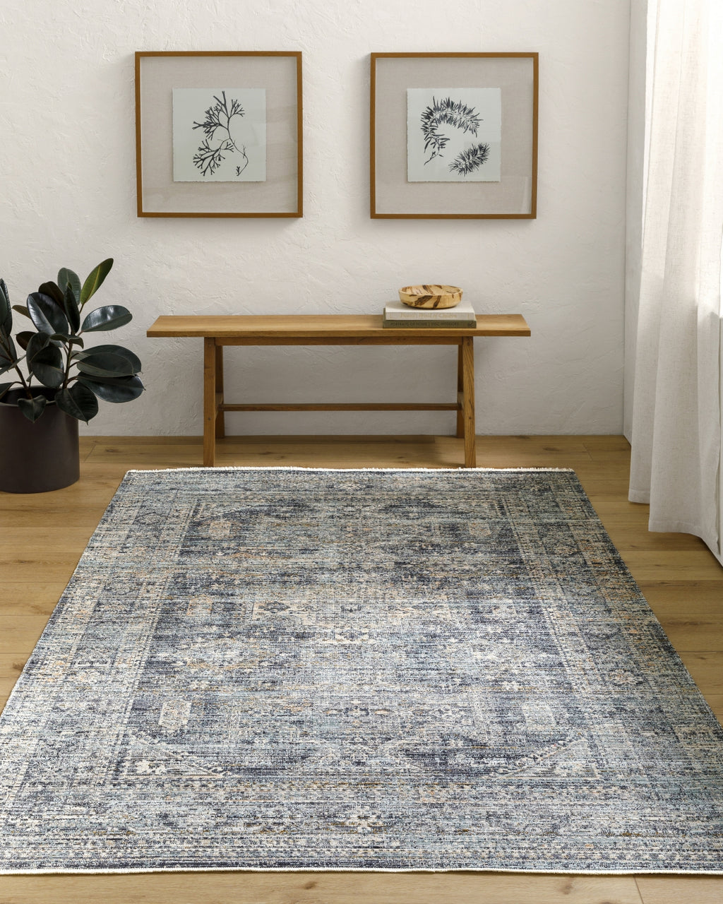 Surya Margaret BOMG-2301 Pewter Area Rug by Becki Owens Room Scene Feature