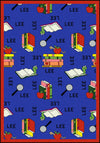 Joy Carpets Kid Essentials Bookworm (Spanish) Blue Area Rug