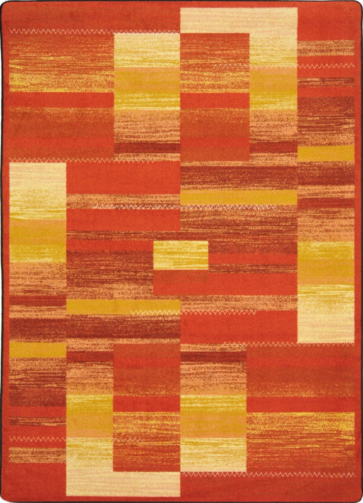 Joy Carpets Kid Essentials Boomblox Orange Area Rug