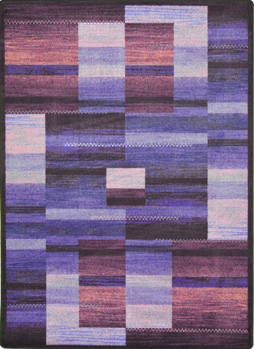 Joy Carpets Kid Essentials Boomblox Purple Area Rug