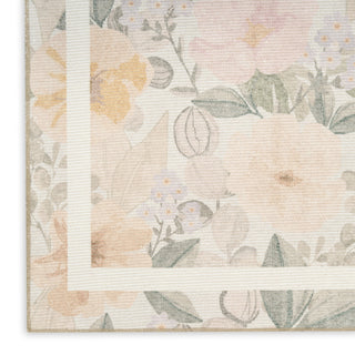 Nourison Botanical Washables BOT01 Beige Multicolor Area Rug Texture Image