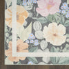 Nourison Botanical Washables BOT01 Charcoal Multicolor Area Rug Detail Image