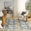 Nourison Botanical Washables BOT01 Charcoal Multicolor Area Rug Room Image Feature