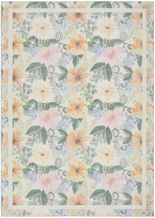 Nourison Botanical Washables BOT01 Ivory Multicolor Area Rug main image