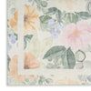 Nourison Botanical Washables BOT01 Ivory Multicolor Area Rug Texture Image