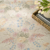 Nourison Botanical Washables BOT02 Beige Multicolor Area Rug Corner Image