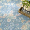 Nourison Botanical Washables BOT02 Blue Multicolor Area Rug Corner Image