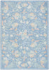 Nourison Botanical Washables BOT02 Blue Multicolor Area Rug main image