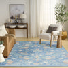 Nourison Botanical Washables BOT02 Blue Multicolor Area Rug Room Image Feature