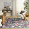 Nourison Botanical Washables BOT02 Charcoal Multicolor Area Rug Room Image Feature