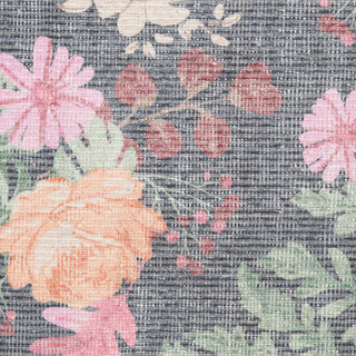 Nourison Botanical Washables BOT02 Charcoal Multicolor Area Rug Swatch Image