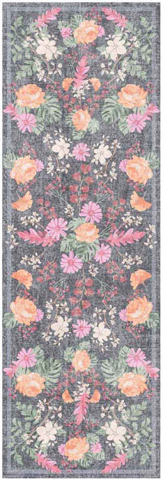 Nourison Botanical Washables BOT02 Charcoal Multicolor Area Rug Main Image