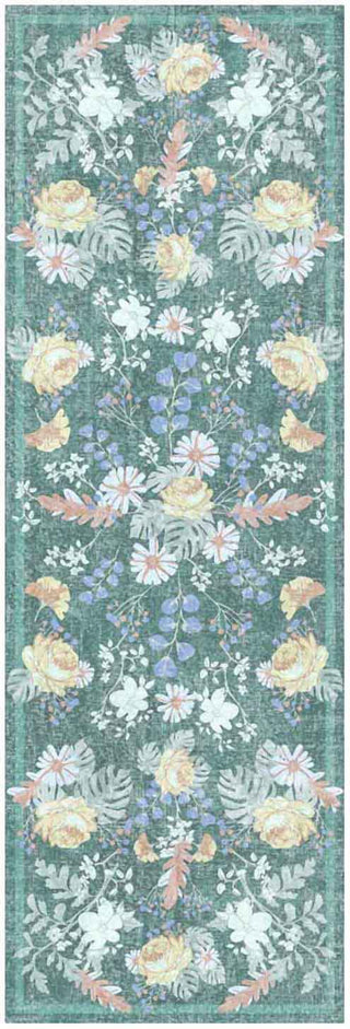 Nourison Botanical Washables BOT02 Green Multicolor Area Rug Main Image