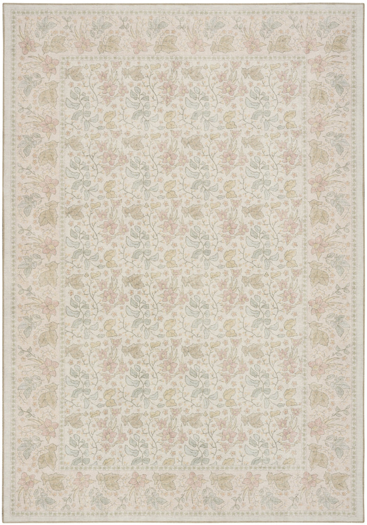 Nourison Botanical Washables BOT03 Beige Multicolor Area Rug main image