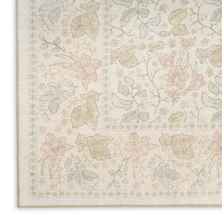 Nourison Botanical Washables BOT03 Beige Multicolor Area Rug Texture Image