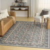 Nourison Botanical Washables BOT03 Charcoal Multicolor Area Rug Corner Image