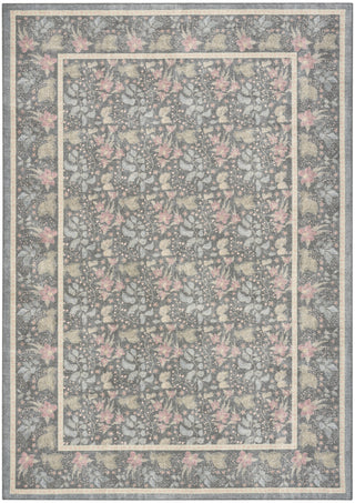 Nourison Botanical Washables BOT03 Charcoal Multicolor Area Rug main image