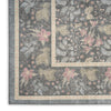Nourison Botanical Washables BOT03 Charcoal Multicolor Area Rug Texture Image