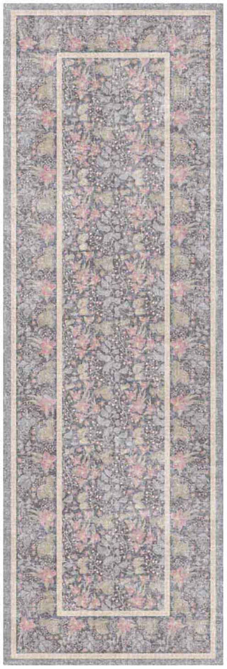 Nourison Botanical Washables BOT03 Charcoal Multicolor Area Rug Main Image