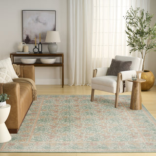 Nourison Botanical Washables BOT03 Green Multicolor Area Rug Room Image Feature