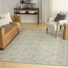 Nourison Botanical Washables BOT03 Green Multicolor Area Rug Corner Image