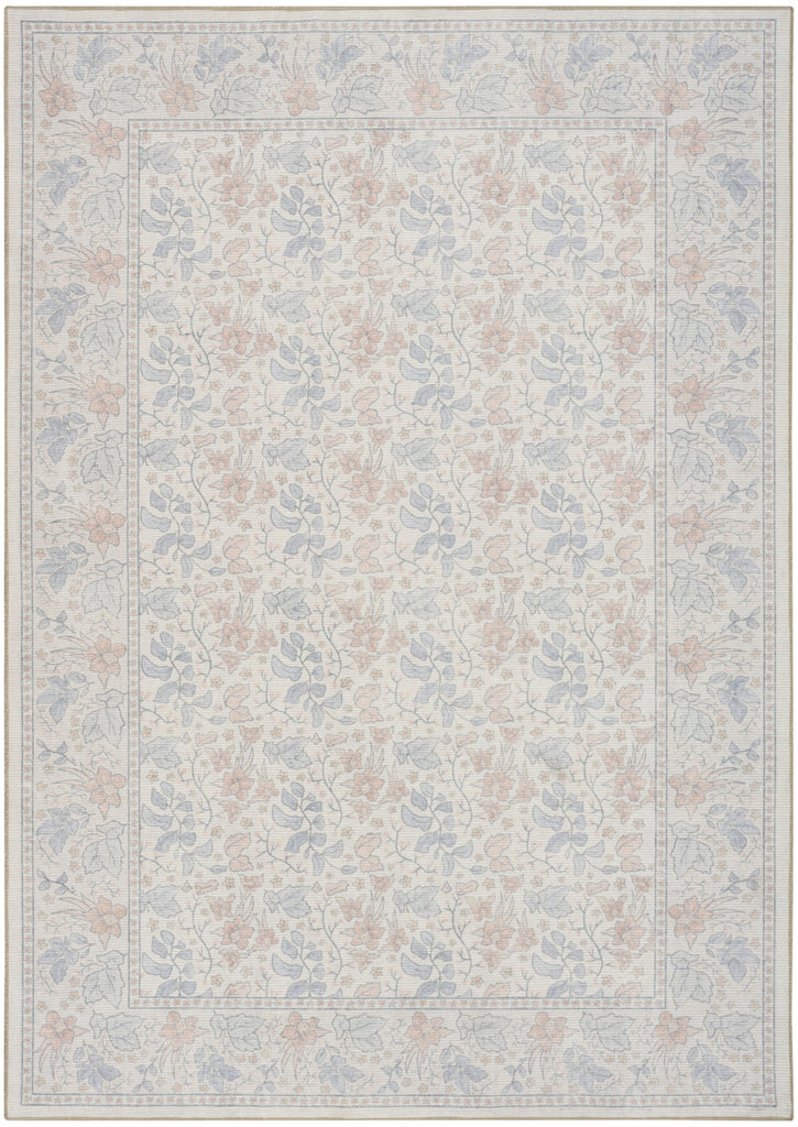 Nourison Botanical Washables BOT03 Ivory Multicolor Area Rug main image