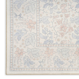 Nourison Botanical Washables BOT03 Ivory Multicolor Area Rug Texture Image