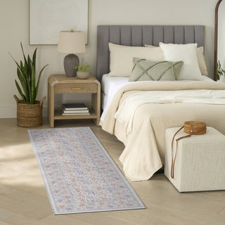 Nourison Botanical Washables BOT03 Ivory Multicolor Area Rug Corner Image