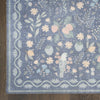 Nourison Botanical Washables BOT04 Blue Multicolor Area Rug Detail Image