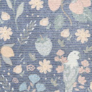 Nourison Botanical Washables BOT04 Blue Multicolor Area Rug Swatch Image