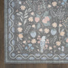 Nourison Botanical Washables BOT04 Charcoal Multicolor Area Rug Detail Image