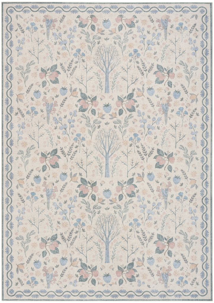 Nourison Botanical Washables BOT04 Ivory Multicolor Area Rug main image