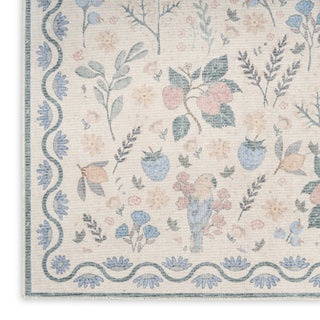 Nourison Botanical Washables BOT04 Ivory Multicolor Area Rug Texture Image
