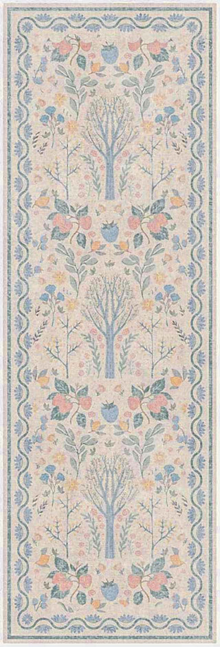 Nourison Botanical Washables BOT04 Ivory Multicolor Area Rug Main Image