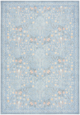 Nourison Botanical Washables BOT04 Light Blue Multicolor Area Rug main image
