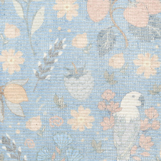 Nourison Botanical Washables BOT04 Light Blue Multicolor Area Rug Swatch Image