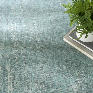 Nourison Botanical Washables BOT05 Green Area Rug Corner Image