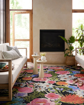 Loloi II Botanical BOT-01 Black/Multi Area Rug Lifestyle Image Feature