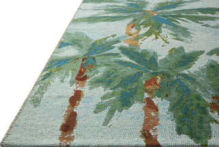 Loloi II Botanical BOT-04 Sky / Green Area Rug Corner Image