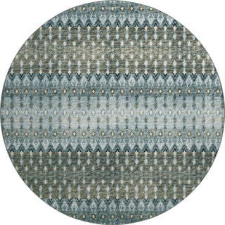 Dalyn Brisbane BR1 Mineral Blue Area Rug Round Main Image