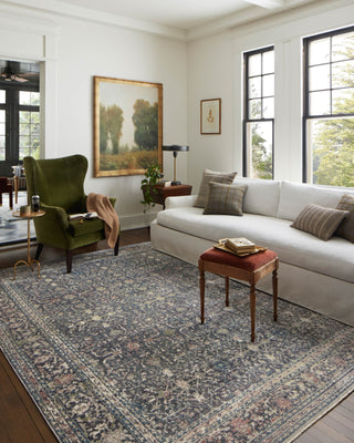 Bradbury BRU-01 Midnight/Multi Area Rug by Jean Stoffer X Loloi Lifestyle Image Feature