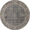 Bradbury BRU-01 Midnight/Multi Area Rug by Jean Stoffer X Loloi Round Image