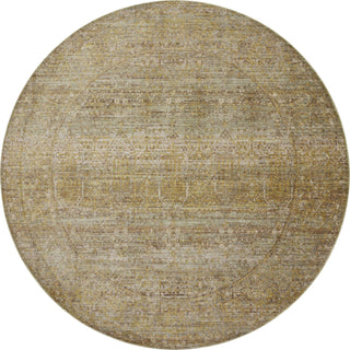 Bradbury BRU-02 Dove/Gold Area Rug by Jean Stoffer X Loloi Round Image