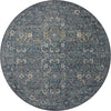 Bradbury BRU-03 Ocean/Gold Area Rug by Jean Stoffer X Loloi Round Image
