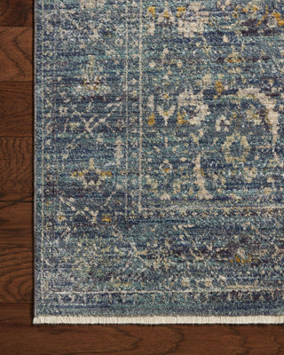 Bradbury BRU-03 Ocean/Gold Area Rug by Jean Stoffer X Loloi Corner Image