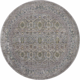 Bradbury BRU-04 Grey/Multi Area Rug by Jean Stoffer X Loloi Round Image