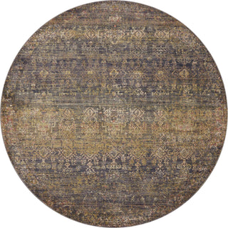 Bradbury BRU-05 Ink/Multi Area Rug by Jean Stoffer X Loloi Round Image